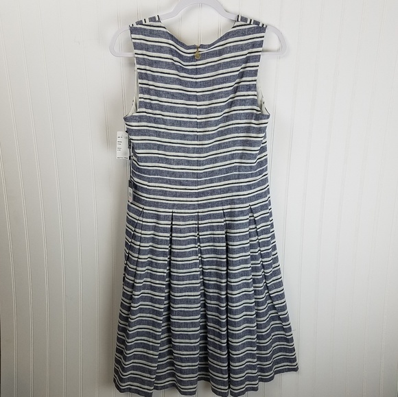 Tommy Hilfiger Chambray Linen Metallic Fit N Flare - Picture 3 of 7